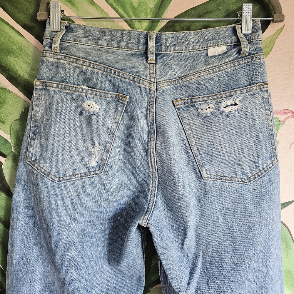 Boyish High Rise The Toby Relaxed Taper Lyocell Distressed Jeans Size 26 , 14" - Picture 14 of 16